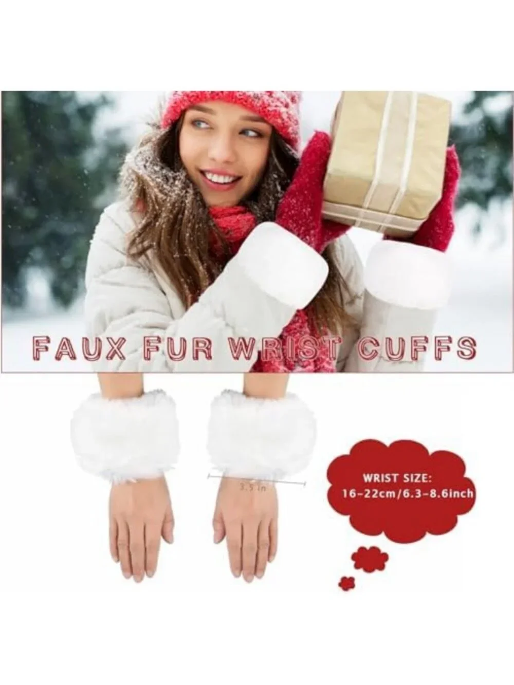 Cozy Fuzzy Fur Leg Warmers Set - 3 Pcs Winter Boot Cuffs & Headband for Women